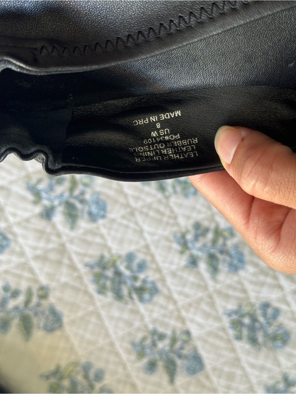Quince Black 100% Italian Leather On-The-Go Ballet Flat Size US8 - Picture 6 of 7